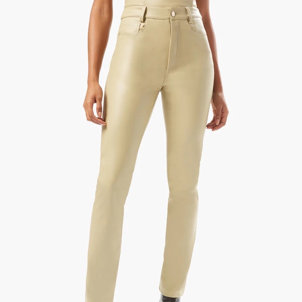 WeWoreWhat Vegan Leather Kick Flare Pant